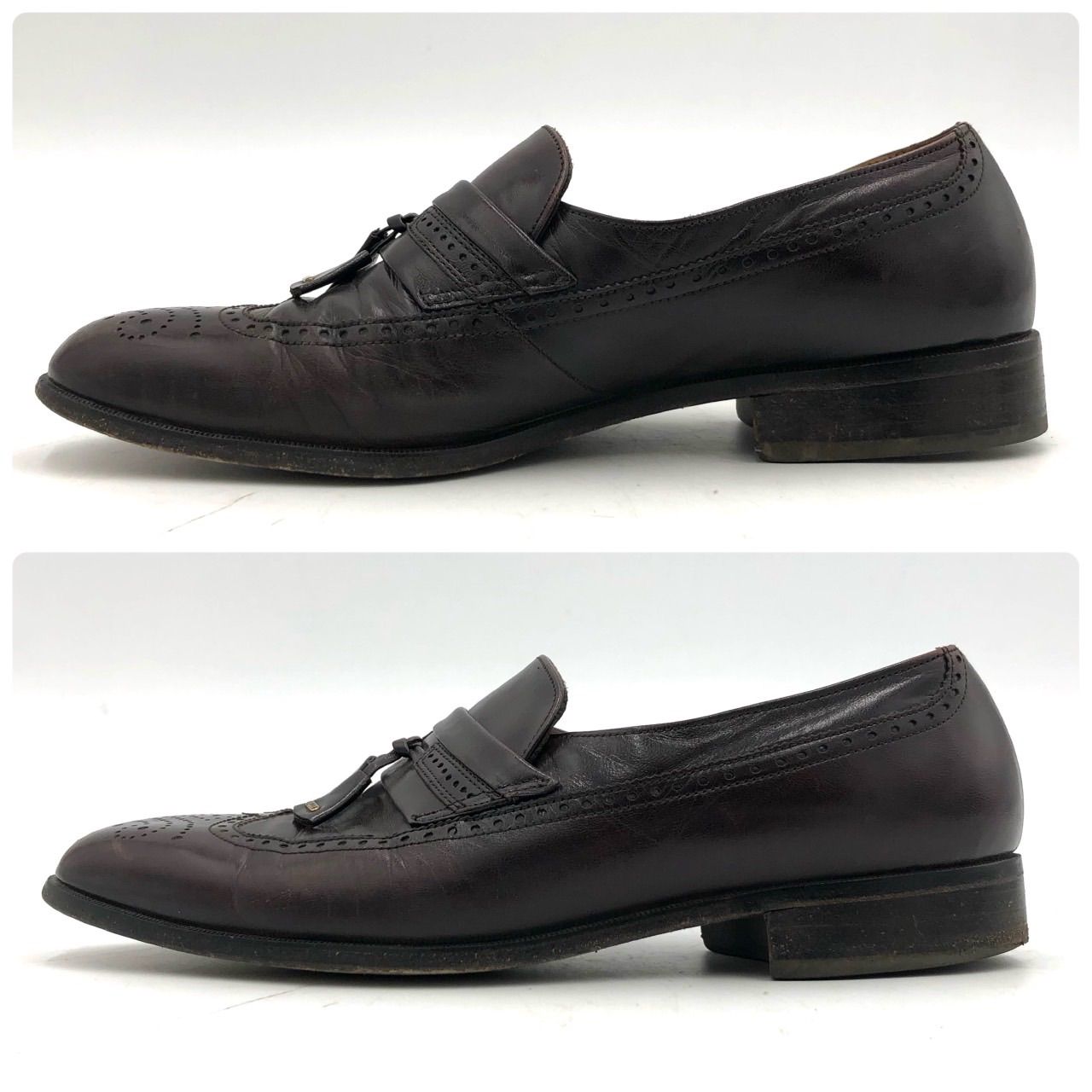 BALLY バリー タッセルローファー 25cm 茶 ダークブラウン 6E スイス製 