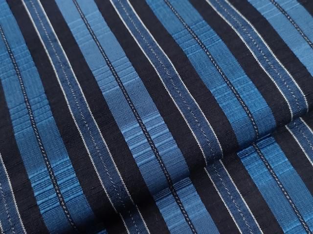  平和屋着物●上質な紬 間道 正絹 ♥ yc 紬 着物