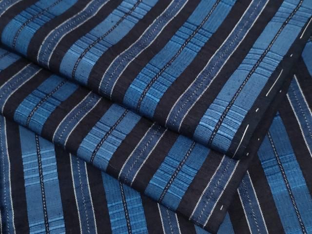 平和屋着物●上質な紬 間道 正絹 ♥ yc