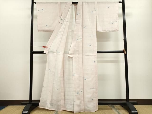 平和屋着物＊夏物 小紋 変わり絽 吉祥文 洗える着物 ♥ ze