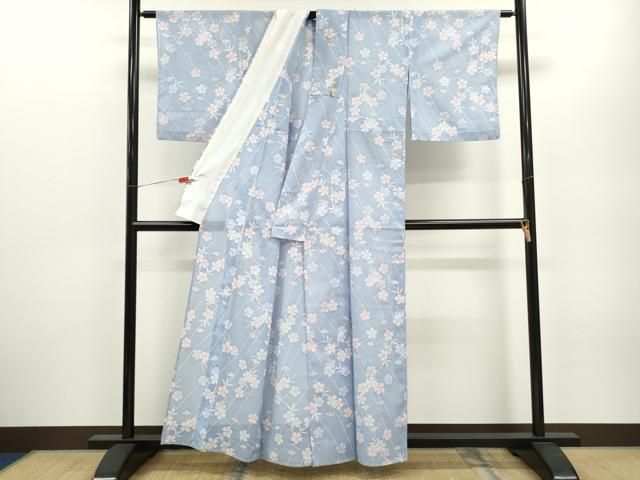  平和屋着物＊夏物 小紋 絽 撫子 洗える着物 ze 小紋 着物