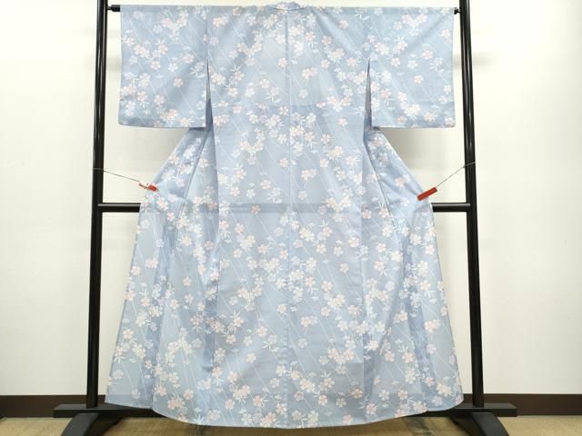 平和屋着物＊夏物 小紋 絽 撫子 洗える着物 ze