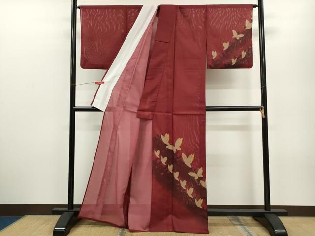 平和屋着物＊夏物　訪問着　絽　舞蝶文　たたき染め　洗える着物　CABB2359ze 平和屋着物＊夏物 訪問着 絽 舞蝶文 たたき染め 洗える着物 CABB2359ze