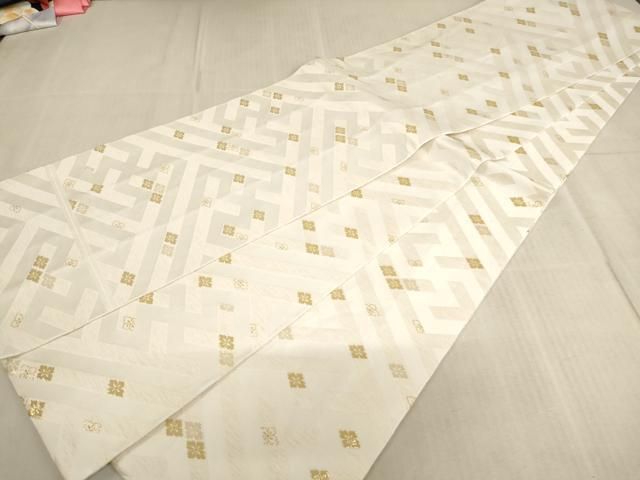平和屋着物∵子供 丸帯 紗綾形花菱文 金糸 逸品 AABE2169ja 平和屋着物∵子供 丸帯 紗綾形花菱文 金糸 逸品 AABE2169ja