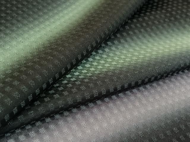 平和屋着物▽上質な小紋 単衣 横段文 暈し染め 正絹 jh