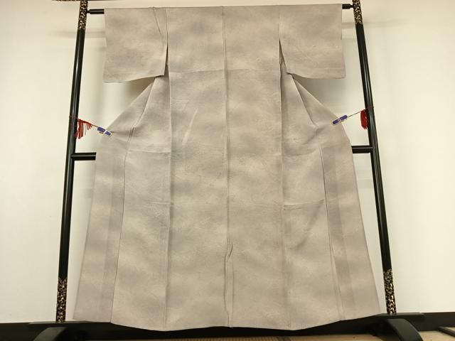 平和屋着物▽上質な小紋 単衣 立波文 鬼しぼ縮緬 正絹 jh