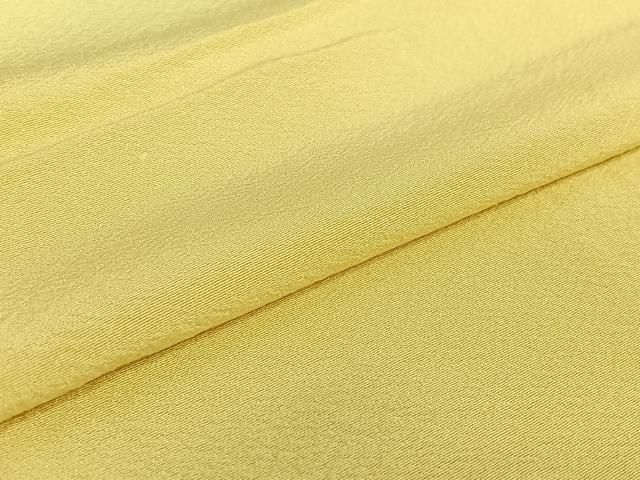  平和屋着物▽上質な色無地 単衣 鳥の子色 正絹 jh 色無地 着物