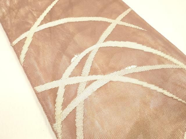平和屋着物＊夏物 太鼓柄袋帯 夏虫草葉文 金銀糸 正絹 cm