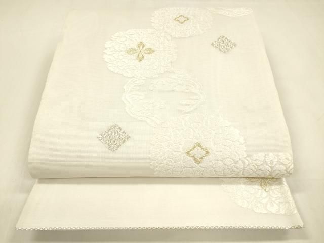 平和屋着物＊夏物 西陣織 天平初年創始の京の老舗 洛陽織物 六通柄袋帯 ぬれぬき 唐織 舞花文 金銀糸 正絹 cm