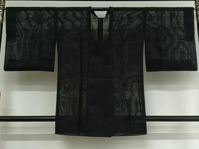 平和屋着物▽道行コート スリーシーズン 春夏秋 塵除け 暗黒色 三越扱い 正絹 jh