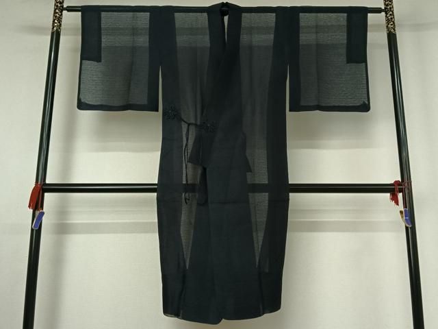 平和屋着物▽道中着 スリーシーズン 春夏秋 塵除け 横段文 ロング丈 jh