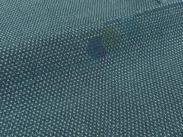  平和屋着物▽本塩沢 単衣 枝葉文 正絹 jh 紬 着物