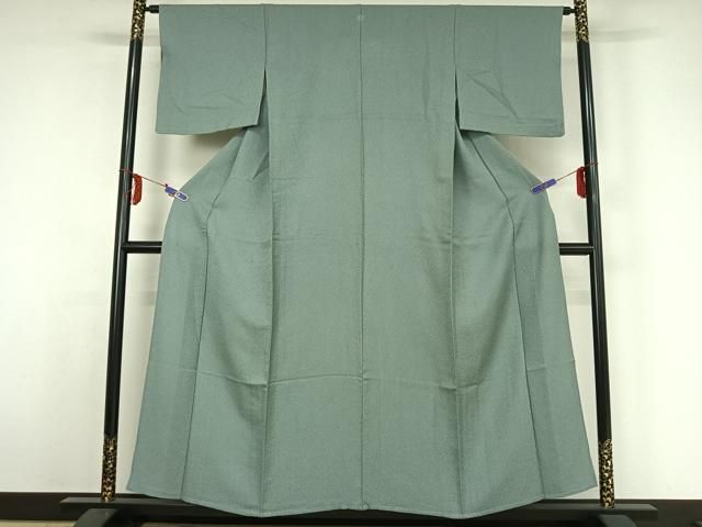 平和屋着物▽上質な色無地 単衣 浅縹色 正絹 jh