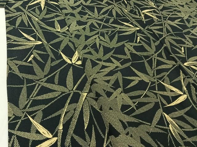 笹の葉文 黒地