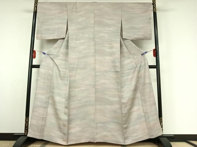 平和屋着物▽上質な小紋 単衣 霞文 暈し染め やまと誂製 正絹 jh