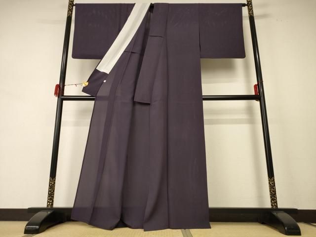 平和屋着物＊夏物 色無地 絽 紅消鼠色 正絹 jd