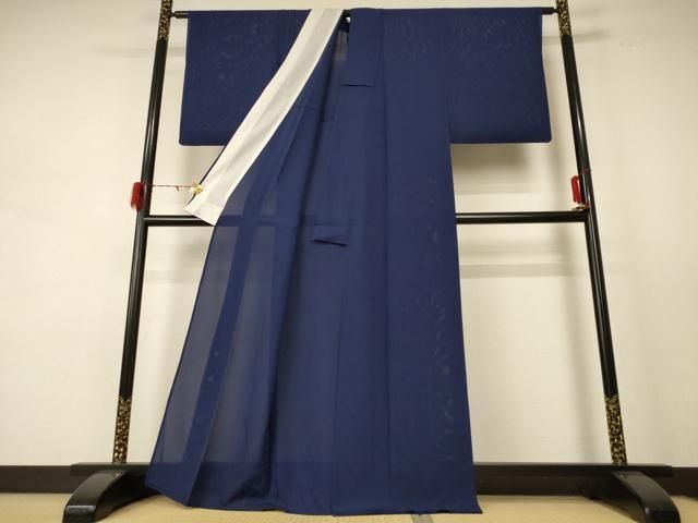 平和屋着物＊夏物 色無地 絽 青褐色 正絹 jd