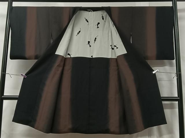 平和屋着物●道行コート 霞文 暈し染め 正絹 ua