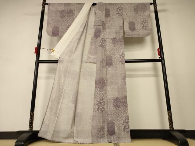 平和屋着物＊夏物 江戸小紋 絽 寄せ小紋柄 正絹 逸品 AABE2717jd