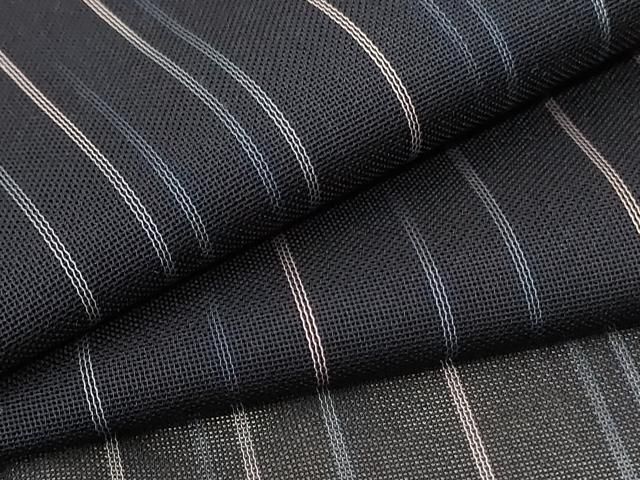 平和屋着物＊夏物 小紋 紗 縞 正絹 jd