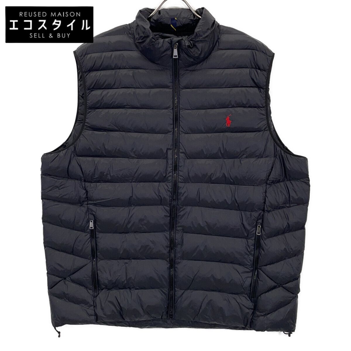 POLO RALPH LAUREN ポロ ラルフローレン ﾌﾞﾗｯｸ 中綿 ﾛｺﾞ ﾍﾞｽﾄ XXL