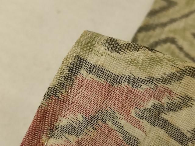 平和屋着物＊夏物 本場小千谷ちぢみ 幾何学文様 麻 逸品 AABE2720jd