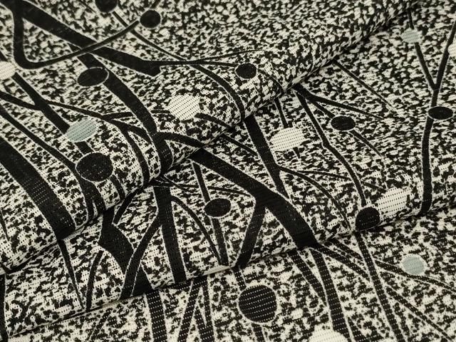 平和屋着物＊夏物 小紋 絽 枝葉文 正絹 jd