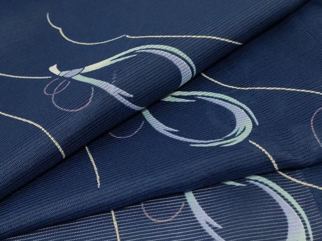 平和屋着物＊夏物 小紋 絽 瓢箪 洗える着物 jd