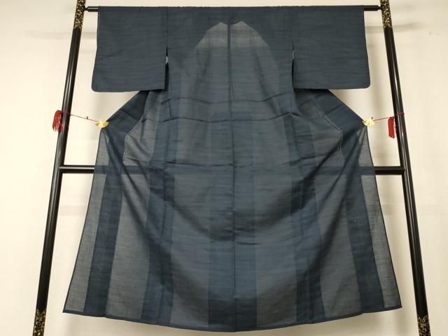 平和屋着物＊夏物 小紋 紗 霞文 jd