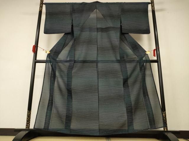 平和屋着物＊夏物 本場大島紬 夏大島 横段文 正絹 jd