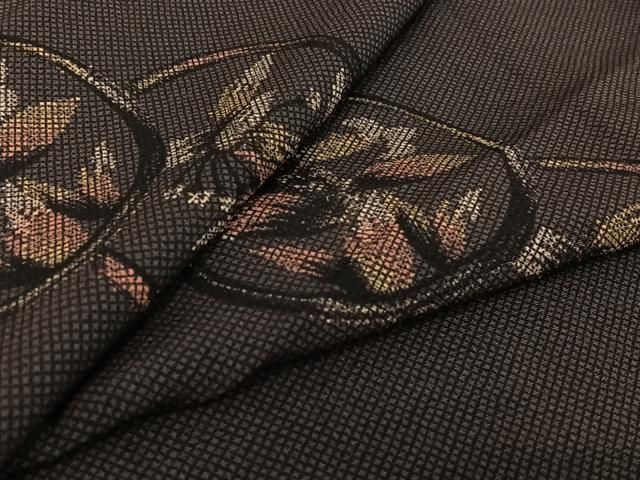 平和屋着物▽上質な小紋 単衣 花丸文 正絹 jh