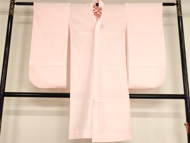 平和屋着物∵女の子　子供　長襦袢　無双仕立て　鹿の子文　半衿刺繍　AABE2091ja