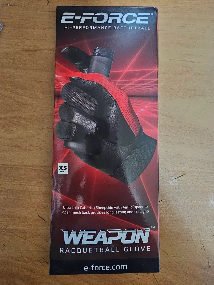E FORCE パワー ラケットボール ラケット オレンジ 手袋