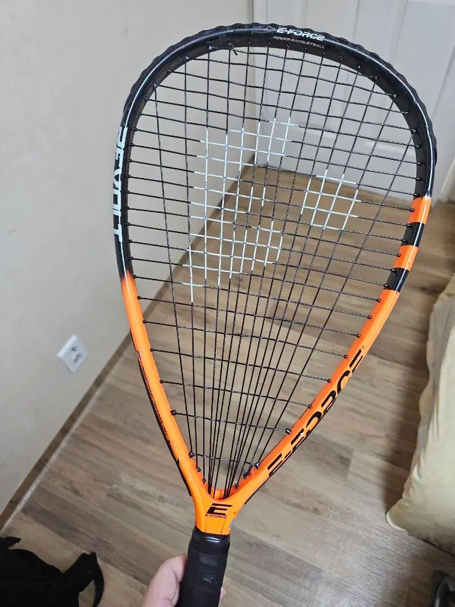 E FORCE パワー ラケットボール ラケット オレンジ 手袋