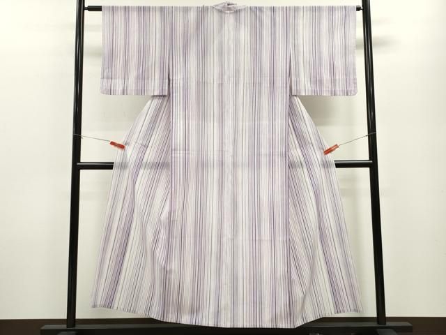 平和屋着物＊夏物 小紋 絽 縞 洗える着物 ze