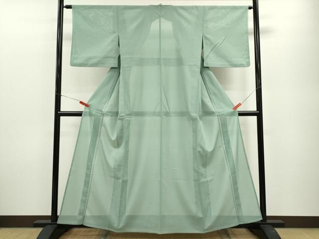 平和屋着物＊夏物 色無地 絽 薄青色 洗える着物 ze