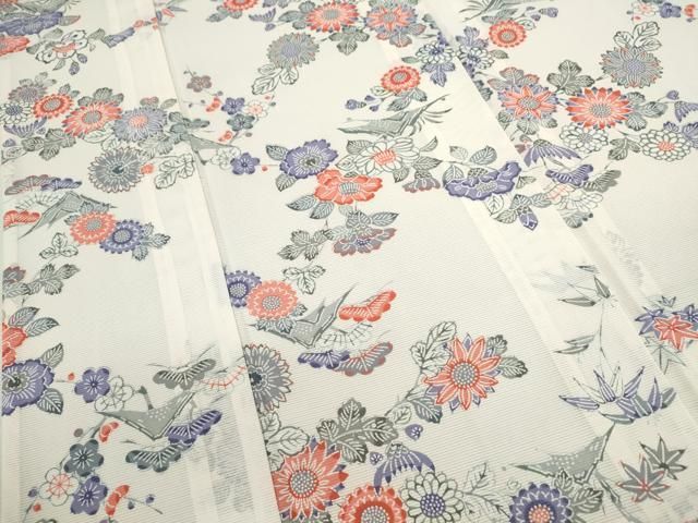 松竹梅枝花文 洗える着物