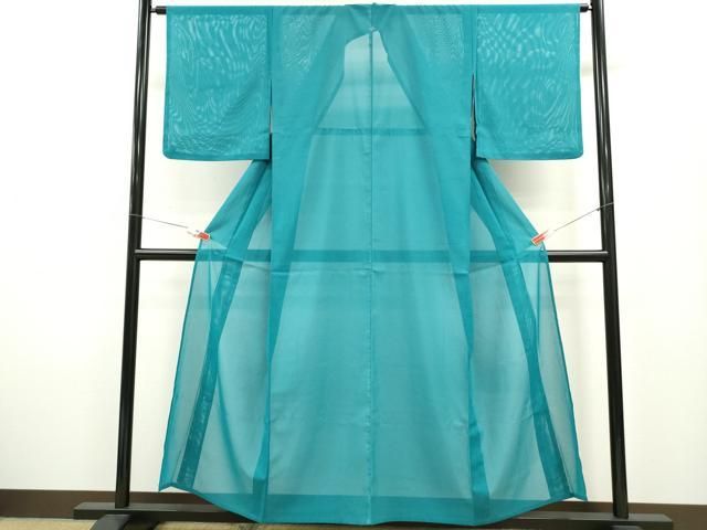 平和屋着物＊夏物 色無地 絽 納戸色 洗える着物 ze