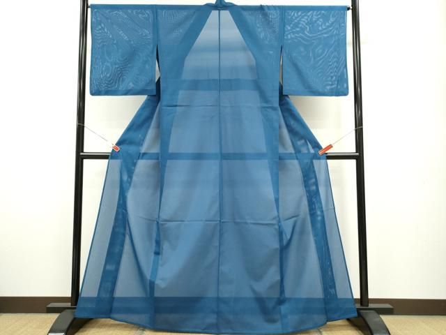 平和屋着物＊夏物 色無地 絽 瑠璃紺色 洗える着物 ze