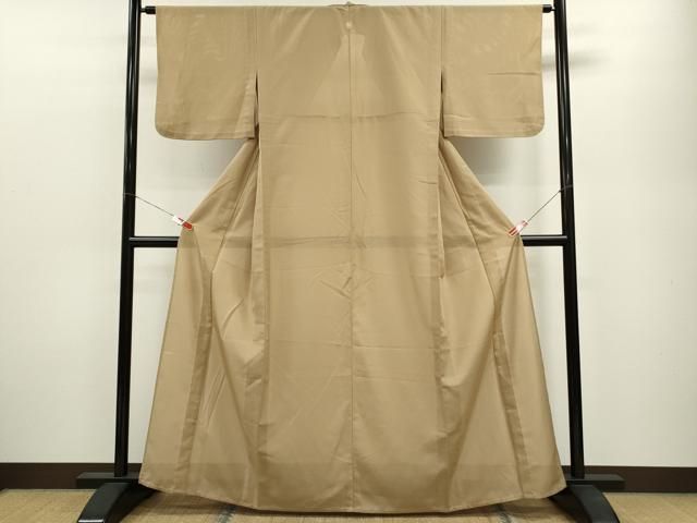 平和屋着物＊夏物 人間国宝 羽田登喜男監修 色無地 絽 榛色 さんび謹製 洗える着物 ze