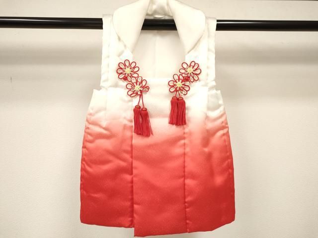 平和屋着物 子供 女の子 ３歳 祝着 三つ身 被布 霞文 暈し染め 洗える着物 ma