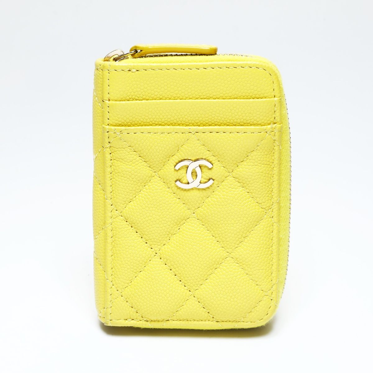 CHANEL シャネル コインケース 2025-2025 ココマーク マトラッセ キャビアスキン フラグメントケース