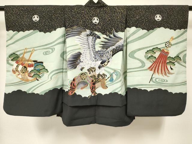 平和屋着物[]七五三 男の子 祝着・羽織・長襦袢(単衣)・行灯袴セット