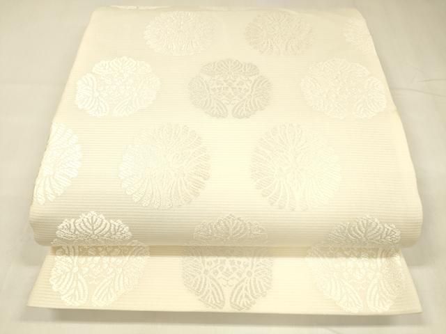 平和屋着物＊夏物 六通柄袋帯 唐織 舞花文 正絹 cm