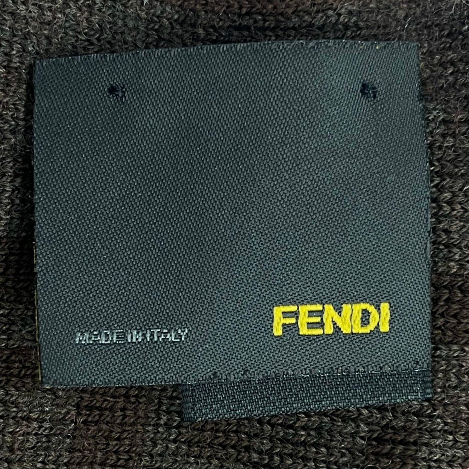  FENDI フェンディ マフラー FFロゴ ウール ストール ブラウン マフラー 小物
