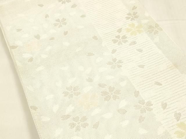 平和屋着物＊夏物 六通柄 京袋帯 舞桜文 銀糸 cm