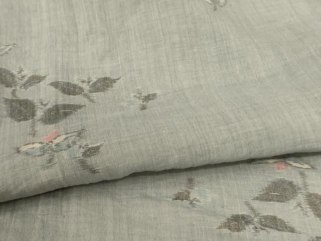 平和屋着物＊夏物 本場小千谷ちぢみ 草花文 麻 逸品 AABE1299jd - メルカリ