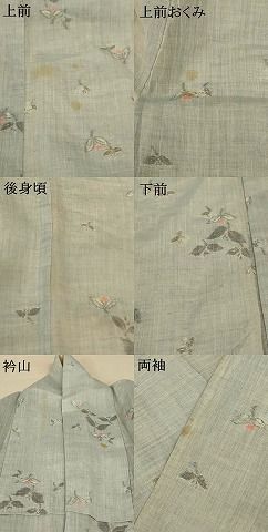 平和屋着物＊夏物 本場小千谷ちぢみ 草花文 麻 逸品 AABE1299jd - メルカリ