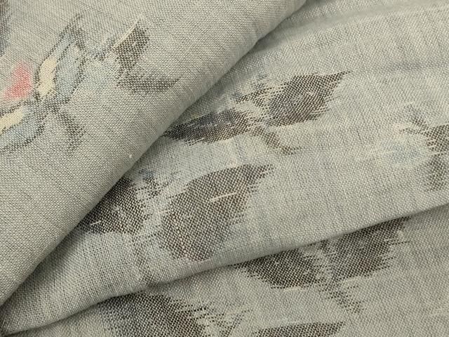 平和屋着物＊夏物 本場小千谷ちぢみ 草花文 麻 逸品 AABE1299jd - メルカリ