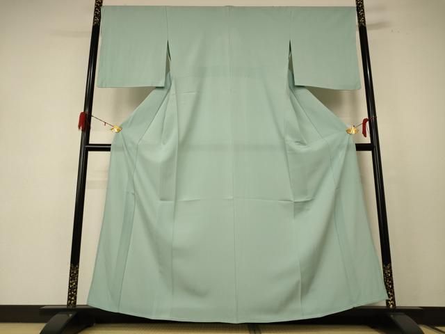 平和屋着物＊夏物 色無地 絽 裏葉柳色 正絹 jd